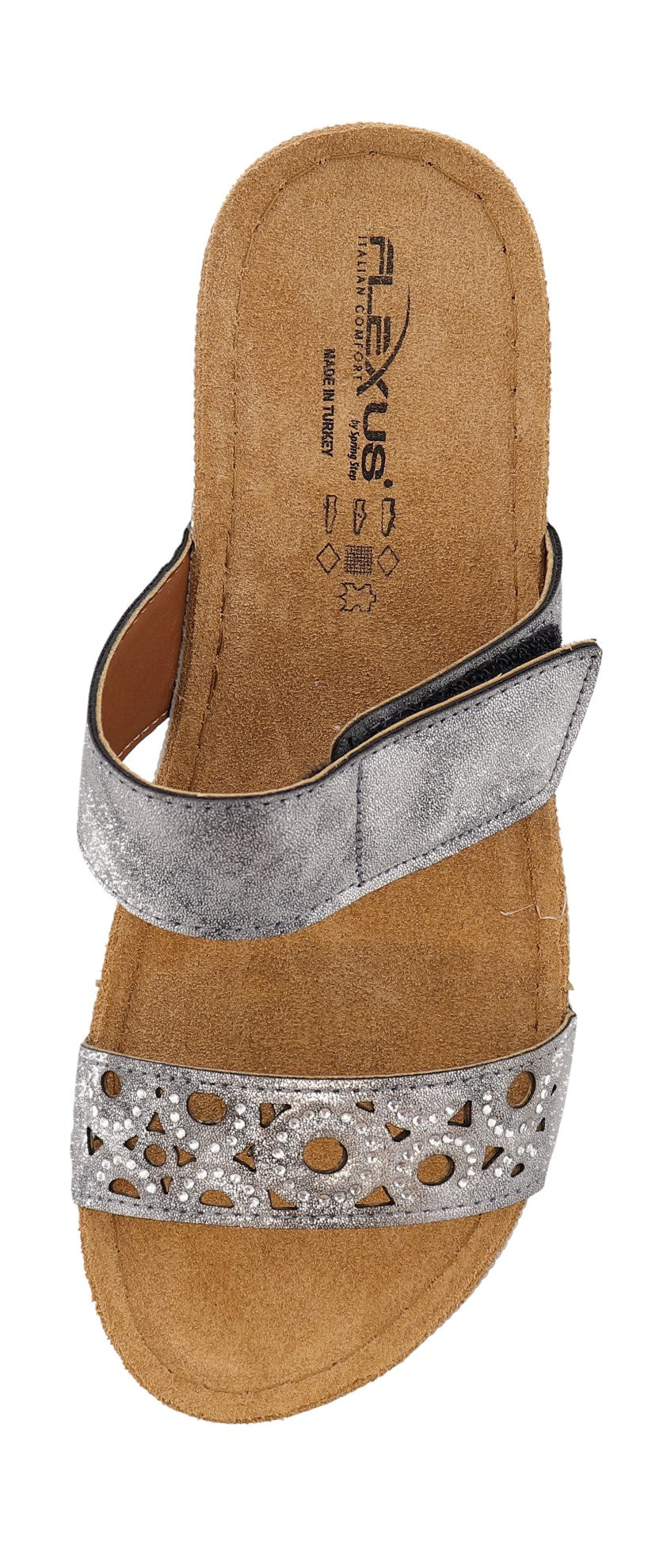 Flexus Women's Kalmia Comfortable Hook & Loop Slide Sandals、mySite、dreamappss