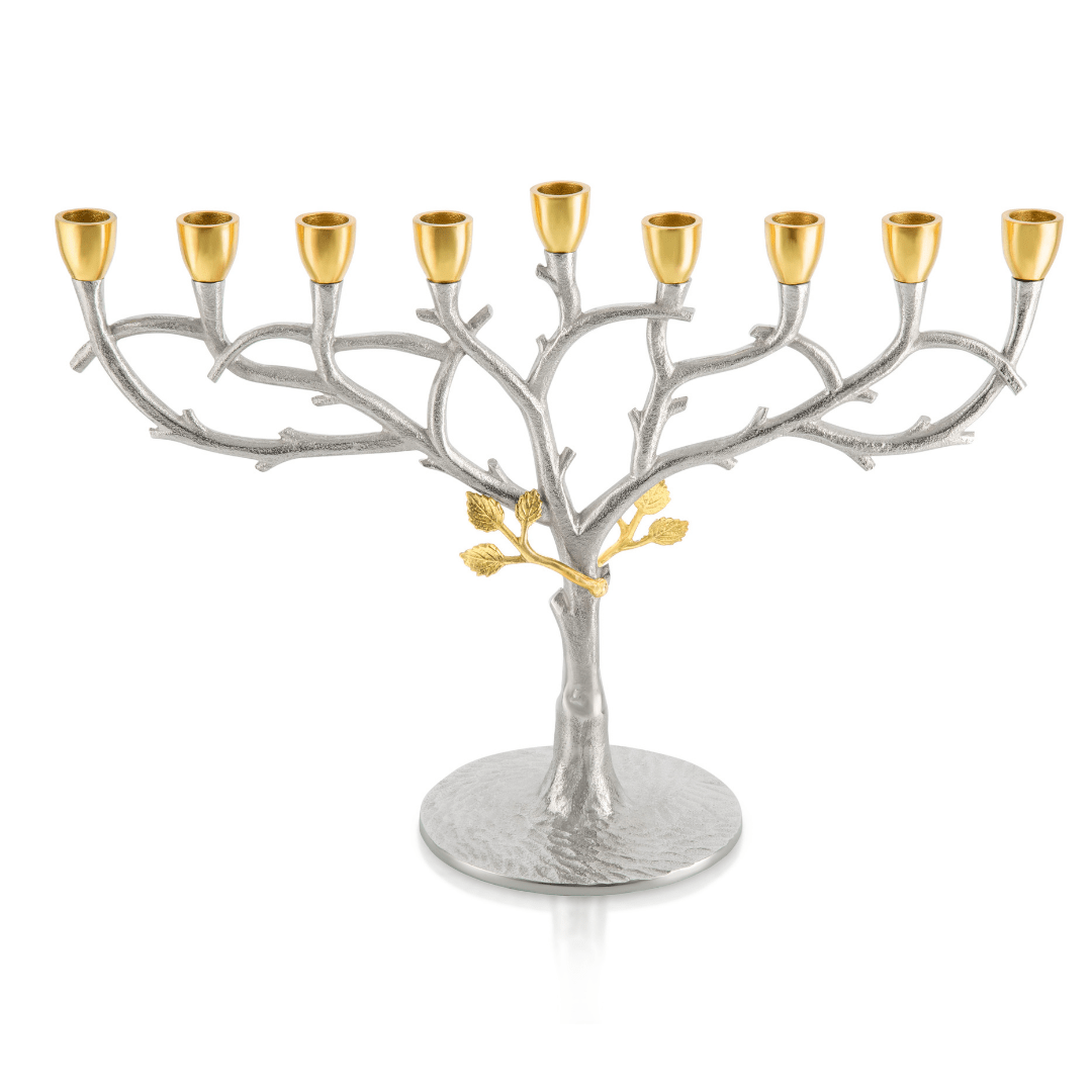 Two-Tone Menorah with Leaf Design、mySite、topwebapps