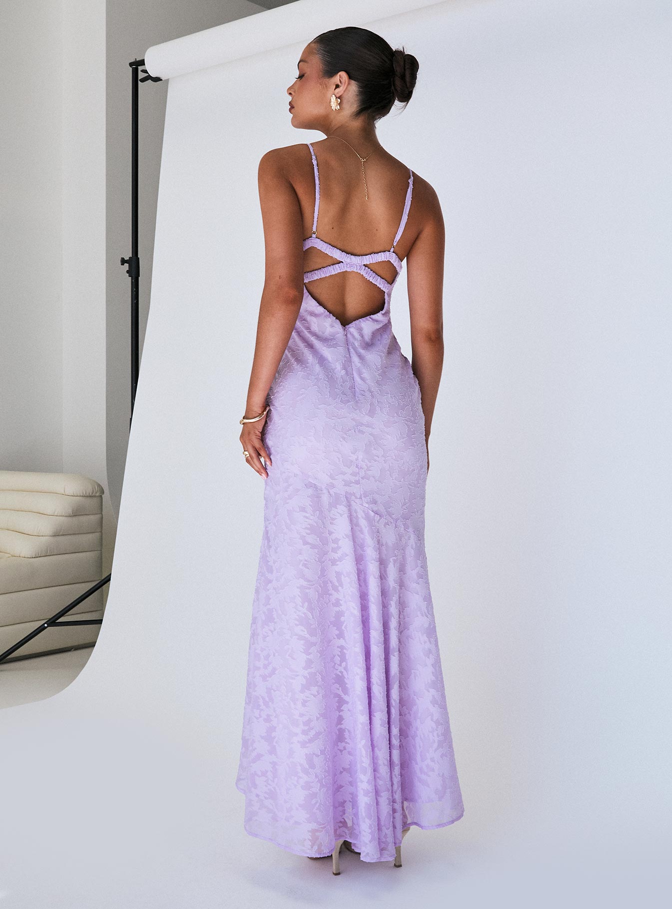 Cyrene Maxi Dress Lilac、mySite、solidvoid