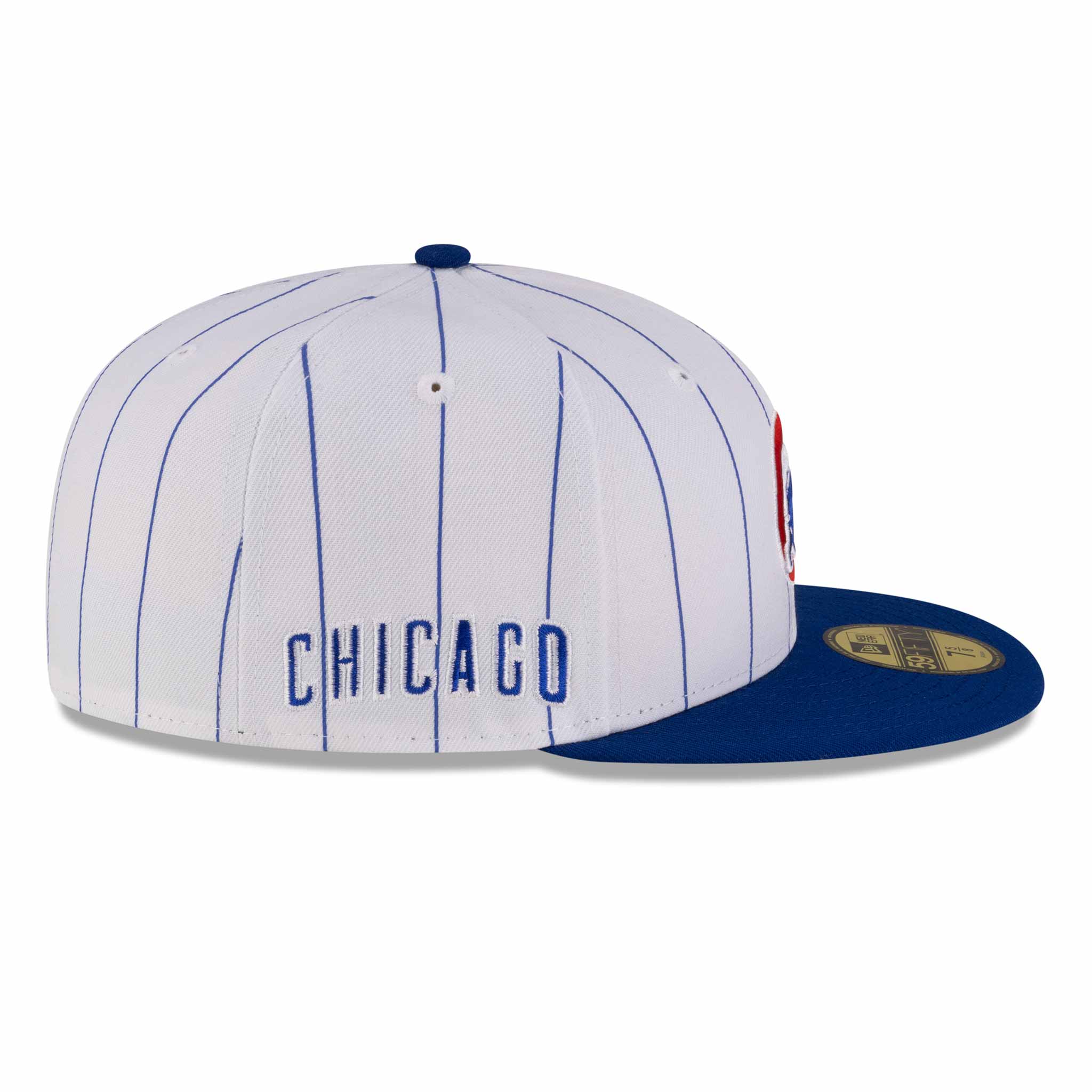 Chicago Cubs New Era 59FIFTY White Pinstripe Walking Bear Fitted Cap、mySite、vikingsvslions