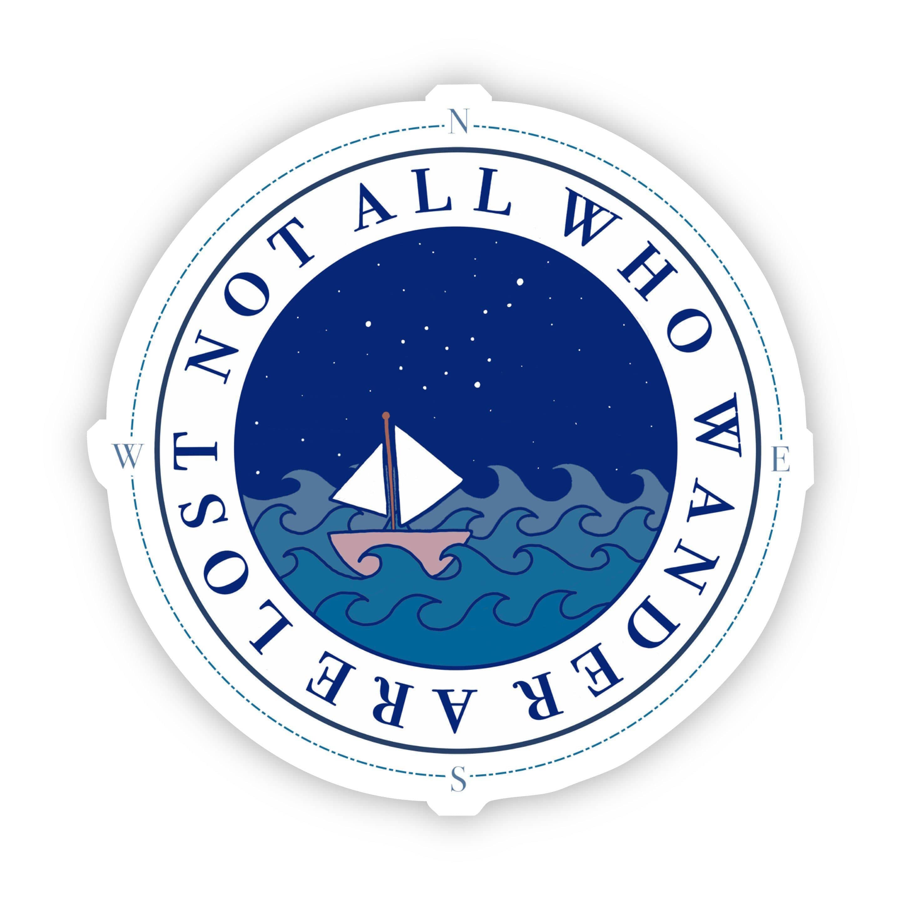  Not All Who Wander Are Lost Sea Sticker、mySite、elrpsem3k