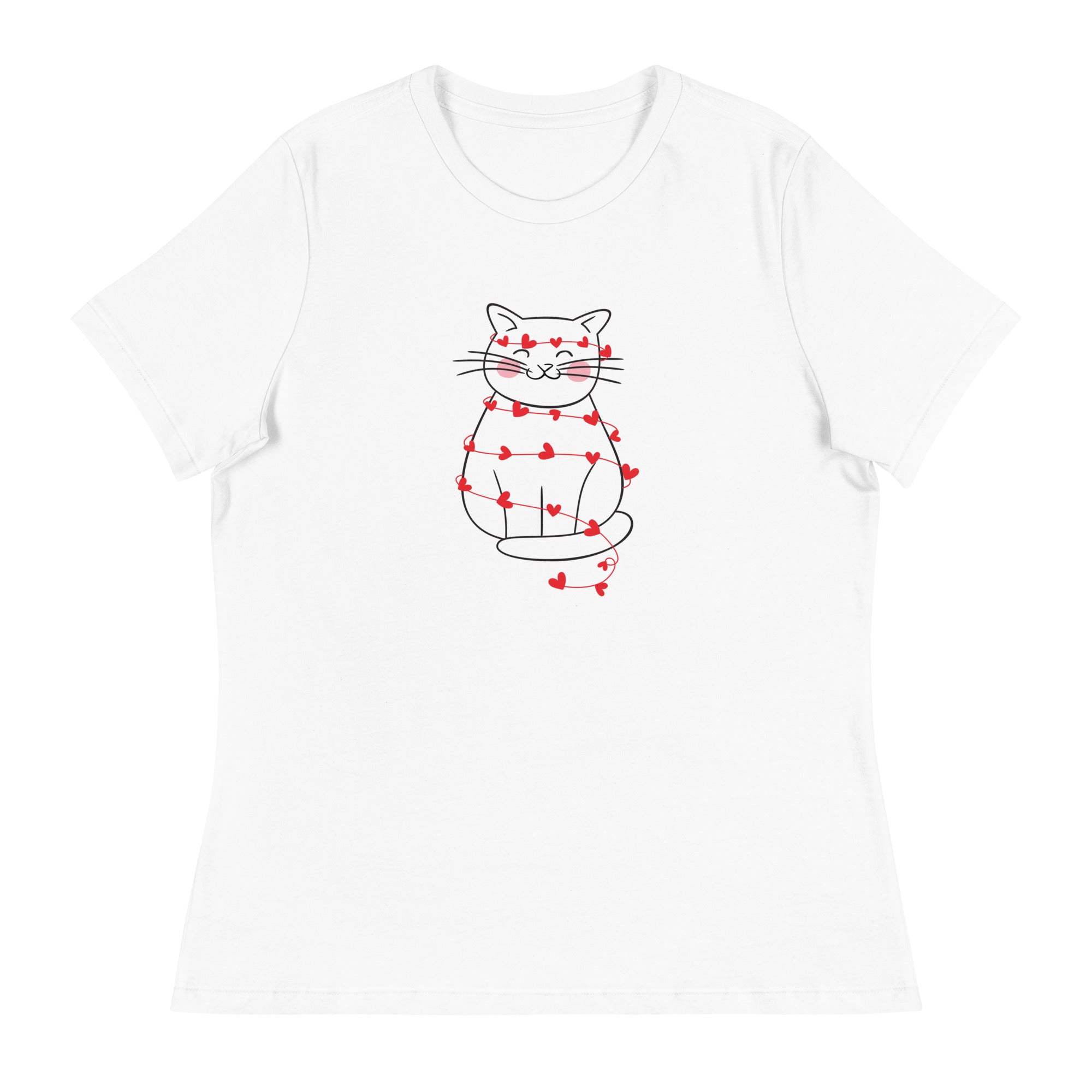 Wrapped in Love Kitty Women's Relaxed T-Shirt、mySite、camillekostekn