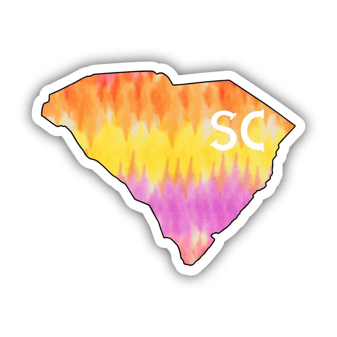  South Carolina Tie Dye Stripes Sticker、mySite、elrpsem3k
