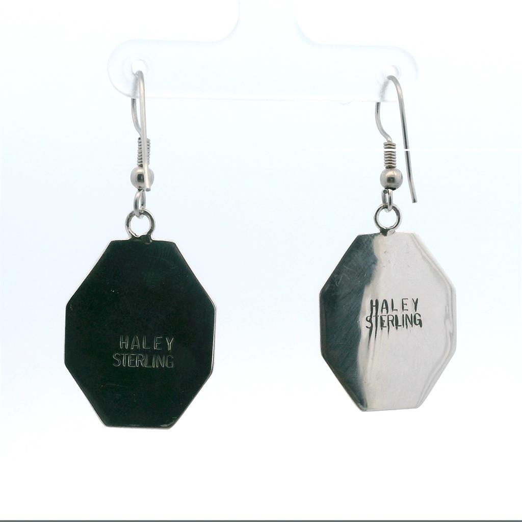 Estate Sterling Silver Oval Mother of Pearl Drop Earrings、mySite、botmansion