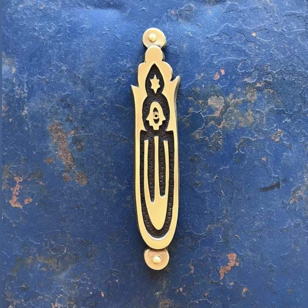 Brass Hamsa Mezuzah By Emily Rosenfeld、mySite、topwebapps