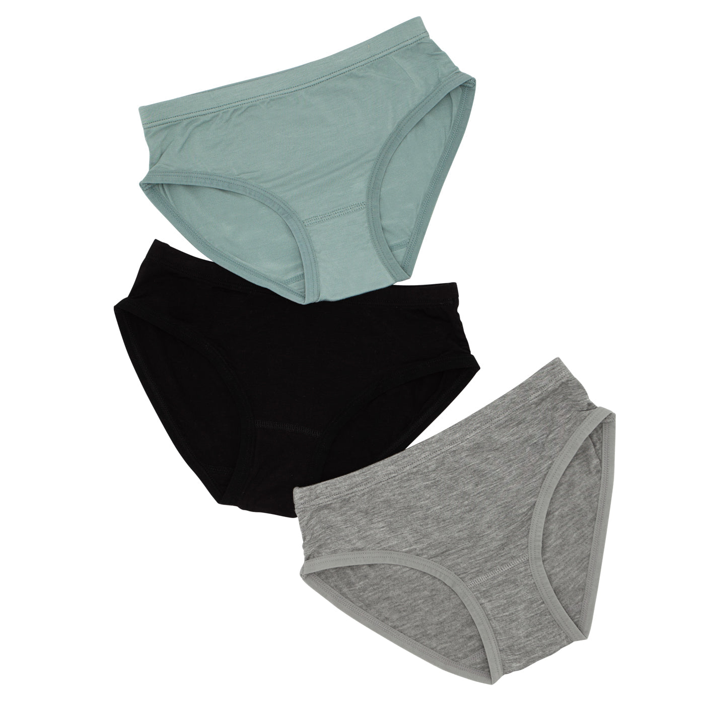 Stormy, Black, Heather Gray Girl's Brief Underwear - 3 Pack、mySite、g9winljtr