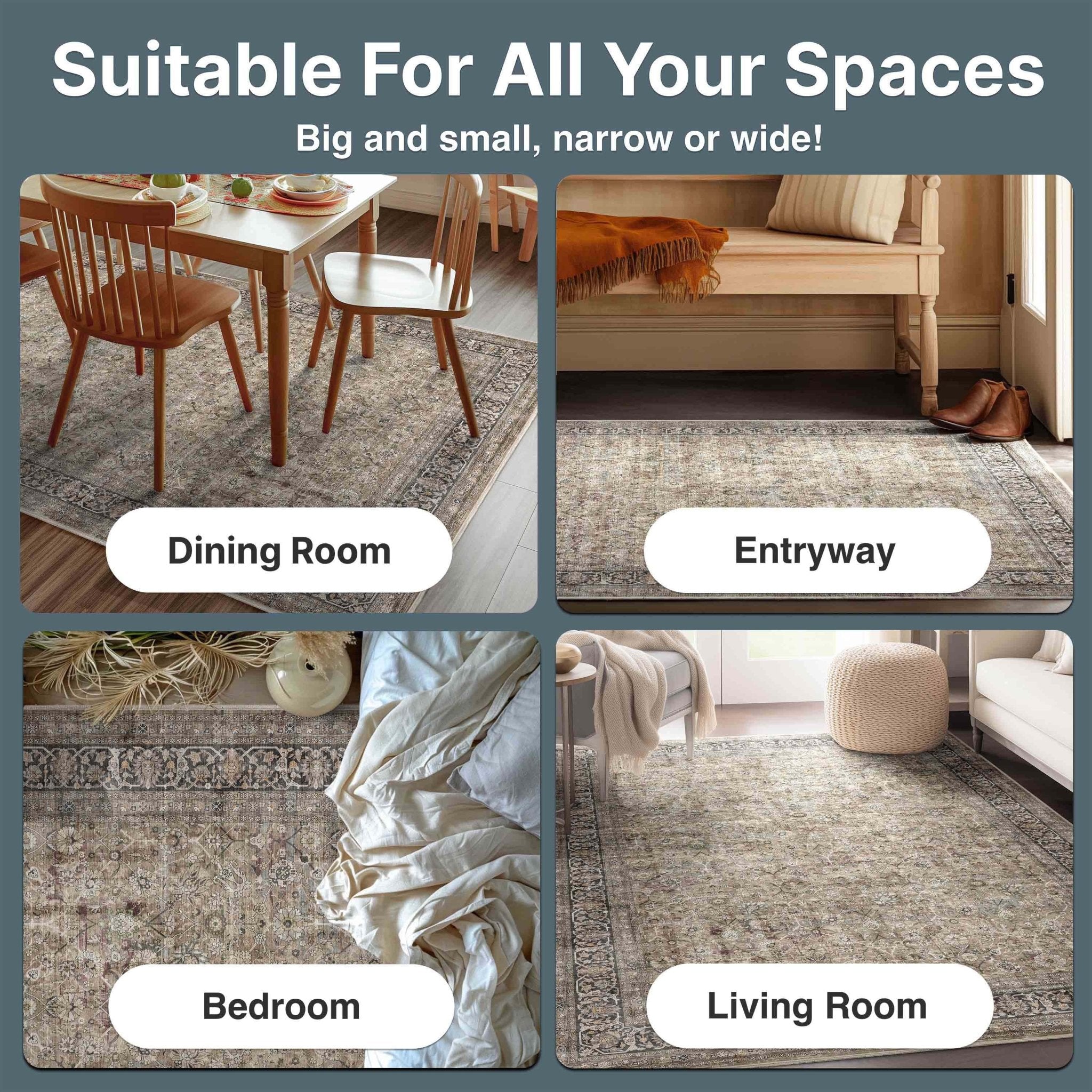 Delphine Vintage Persian Oriental Flat-Weave Rug、mySite、gigharbornorthrealestate