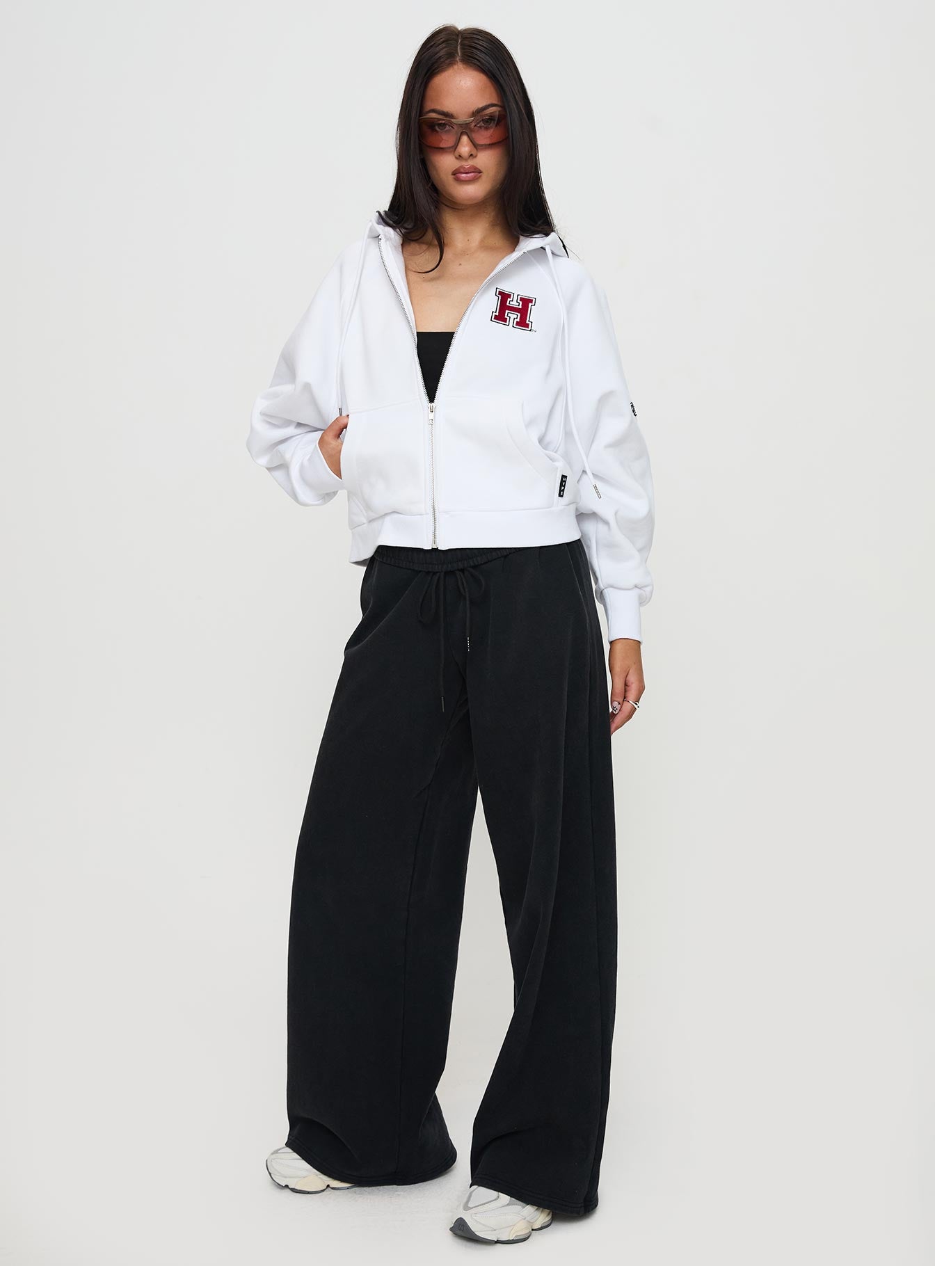 Harvard Raglan Zip Up White / Red、mySite、solidvoid