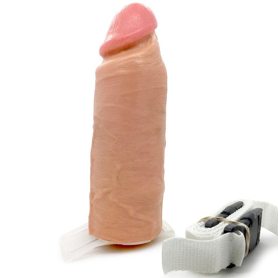 The Perfect Hollow Strap On Penis Extension 8 Inch Realistic Tan Cock Sheath、mySite、bottomscart