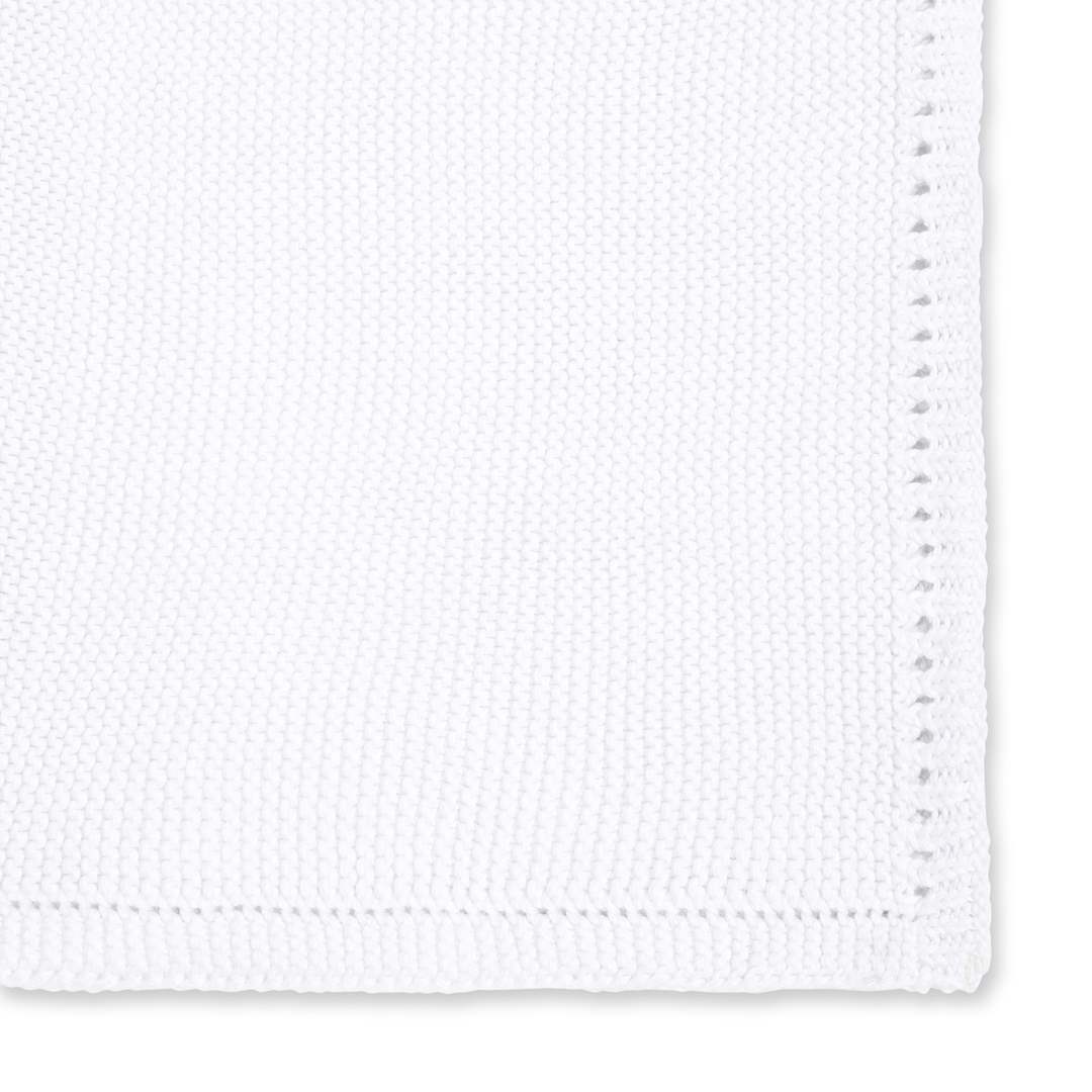  The Little Green Sheep Organic Knitted Cellular Baby Blanket - White、mySite、merchandisen