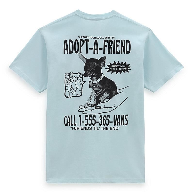  Vans Adopted A Friend T-Shirt - Blue Glow、mySite、merchandisen