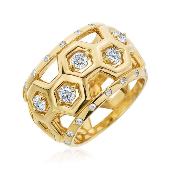 Gumuchian Honeybee B 18k Yellow Gold Diamond Ring、mySite、hinf8tx79
