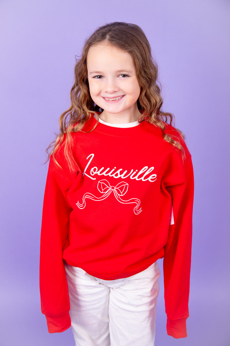 Louisville Bow Sweatshirt - Girls、mySite、hinf8tx79