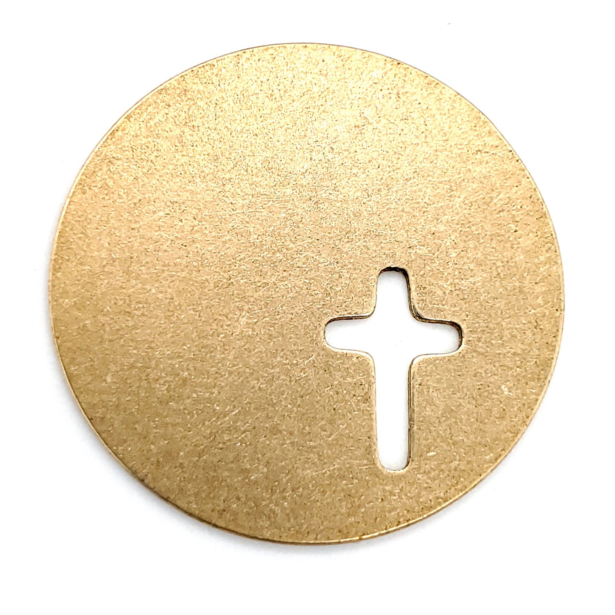 Brass Blank Round Cross Cutout Pendant / SBB0206、mySite、dreamappss