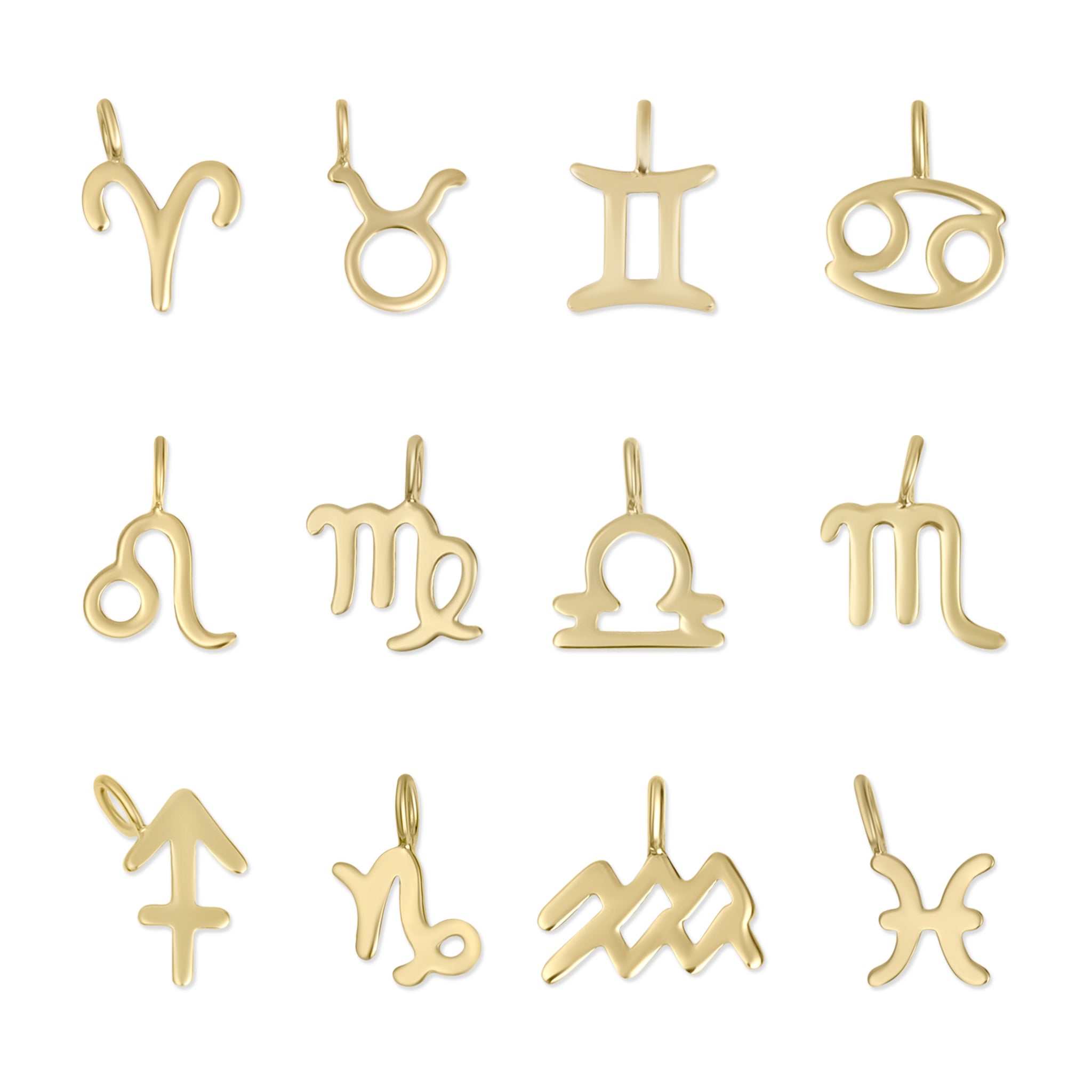 Permanent Jewelry 14K Solid Gold Zodiac Charms / PMJ1017、mySite、dreamappss