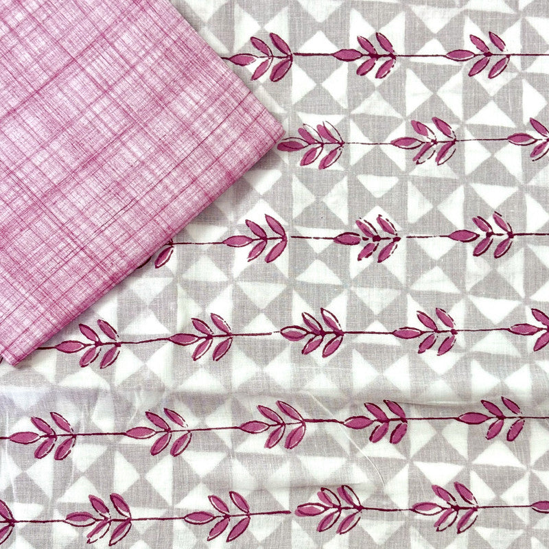 Cotton Printed Saree | White & Pink、mySite、camillekostekn