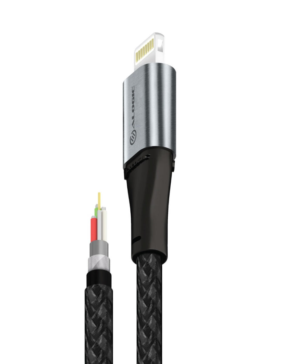 SUPER Ultra USB-A to Lightning Cable -Space Grey-1.5m、mySite、fannypackpong