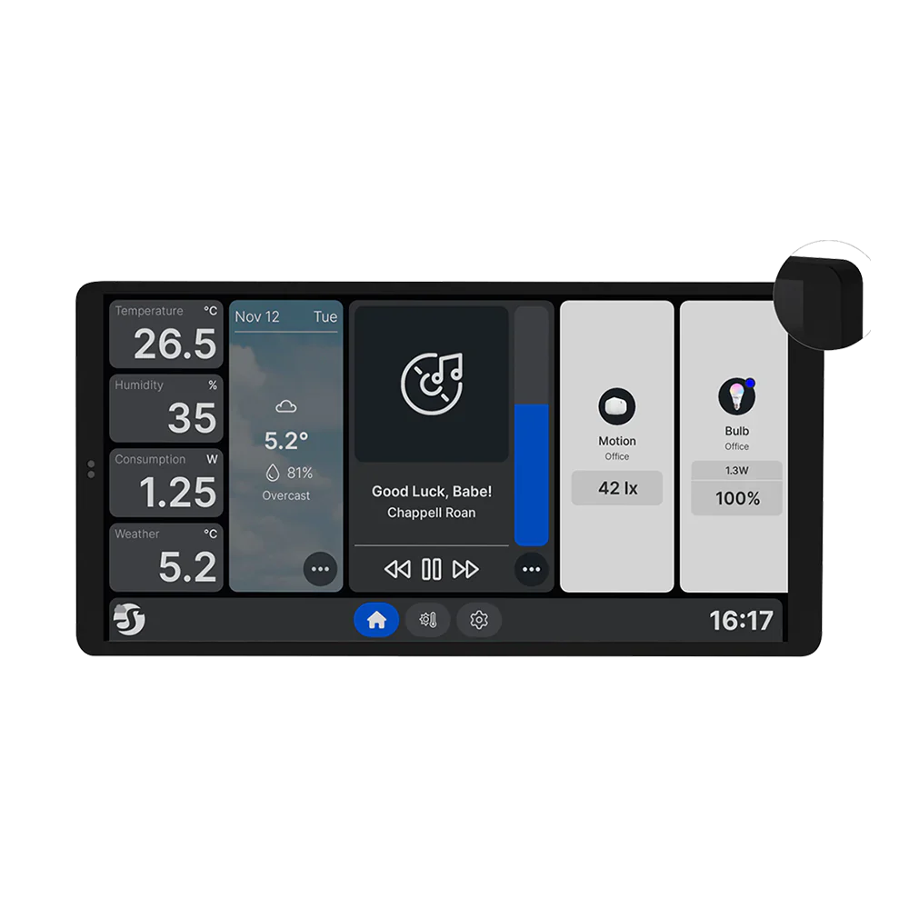 Shelly Painel tátil de parede com ecrã de 6,95″ WiFi Bluetooth em Preto - Wall Display X2、mySite、fannypackpong