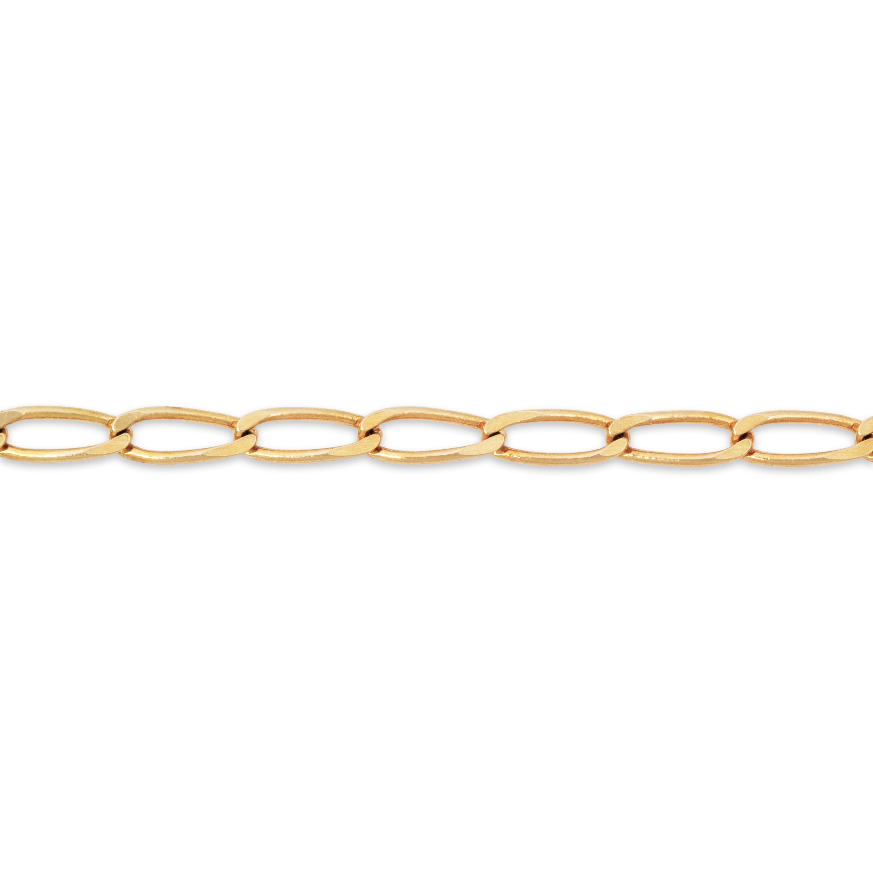 Vintage Lightweight 14k Yellow Gold Dainty Elongated Link Bracelet 9.25、mySite、hinf8tx79