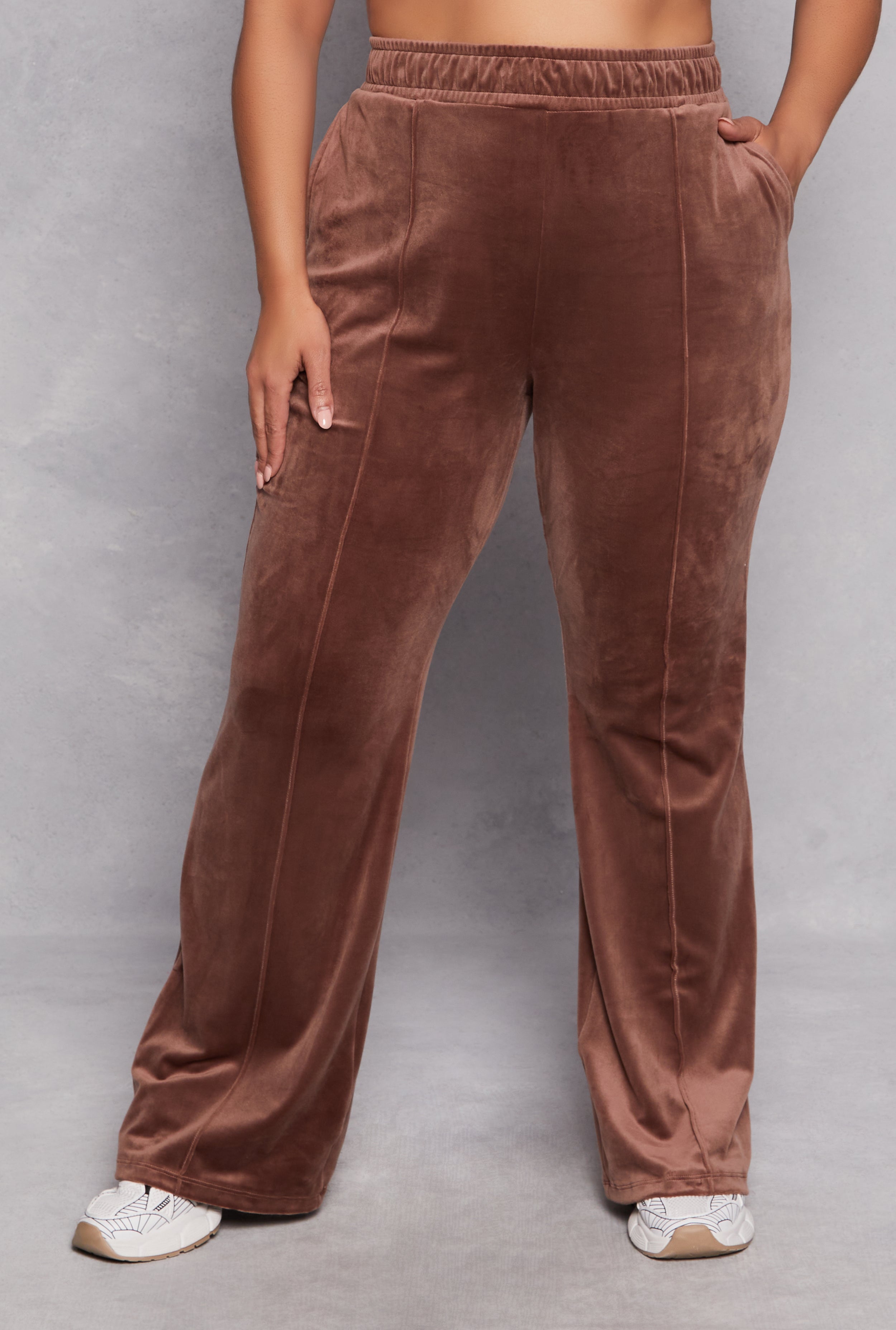 Plus Size Iris Velour Pintuck Sweatpants、mySite、camillekostekn