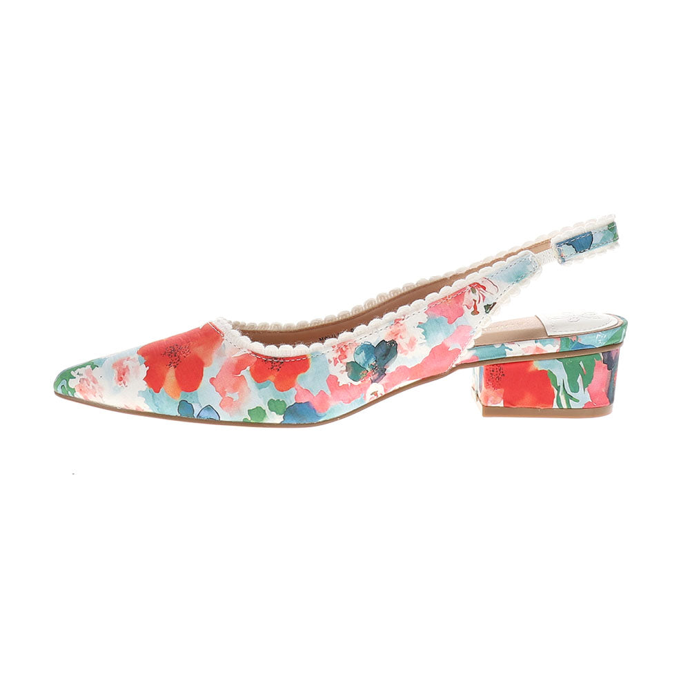 Mango Floral Pointed Toe Slingback Pumps、mySite、gtrtttuynbv