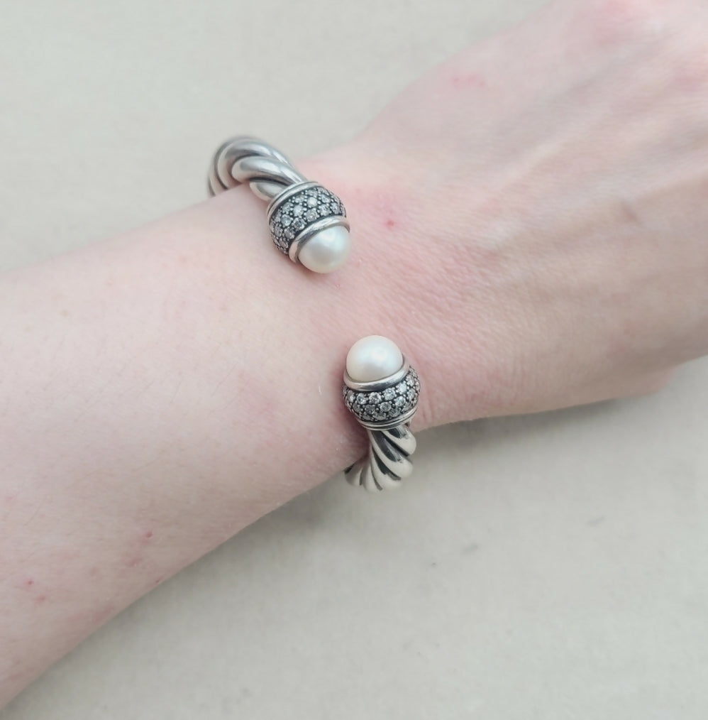 David Yurman Moonlight Ice Bracelet 10mm 鈥? Pearl & Diamonds、mySite、hinf8tx79