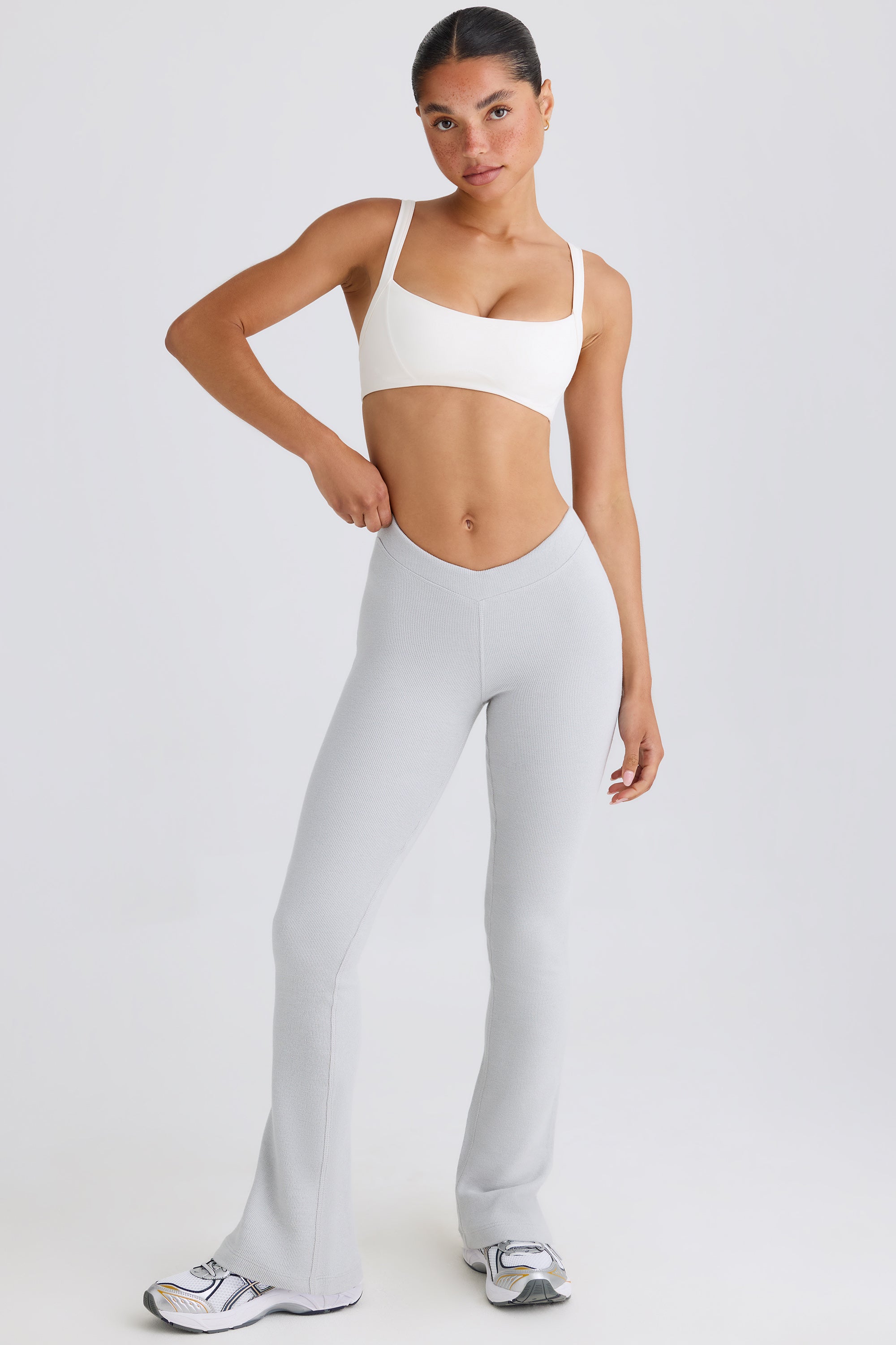 Petite Flared Trousers in Pacific Grey、mySite、solidvoid