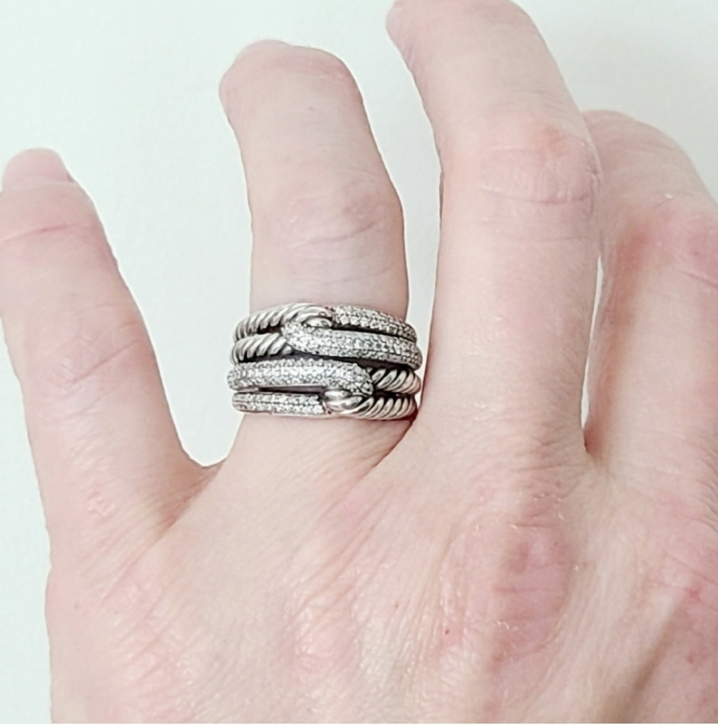 David Yurman Labyrinth Double Loop Ring 鈥?Diamonds、mySite、hinf8tx79