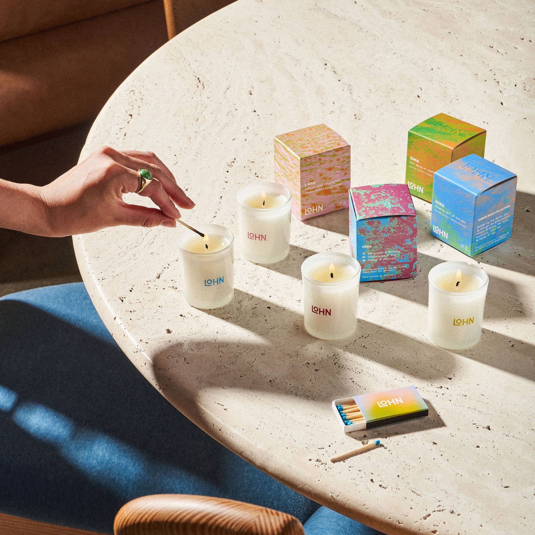 LOHN - Mini 3 oz Candle - ERDE Amber & Vetiver、mySite、garagedoors4me