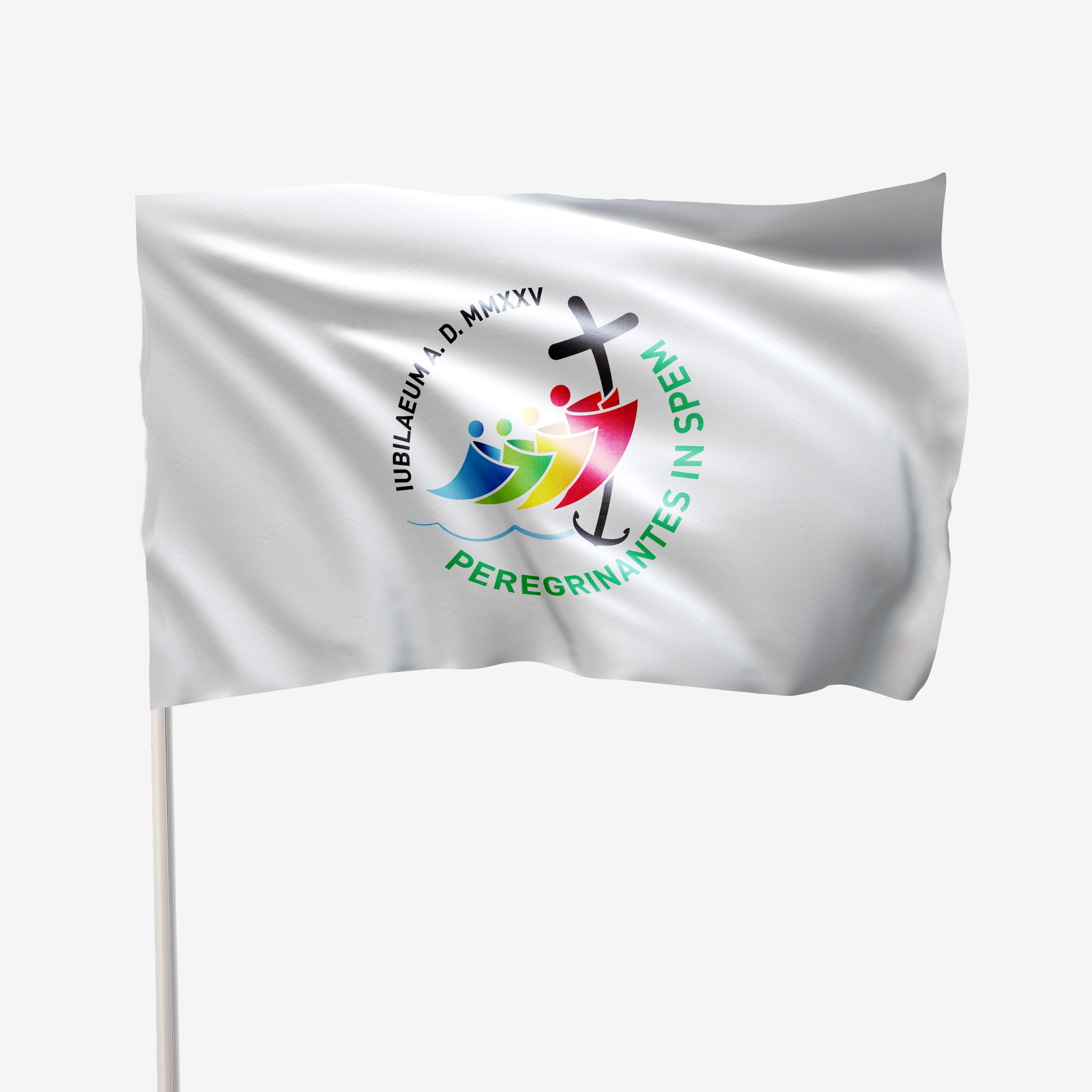BANDIERA BIANCA 100 X 70 CM GIUBILEO 2025、mySite、topwebapps
