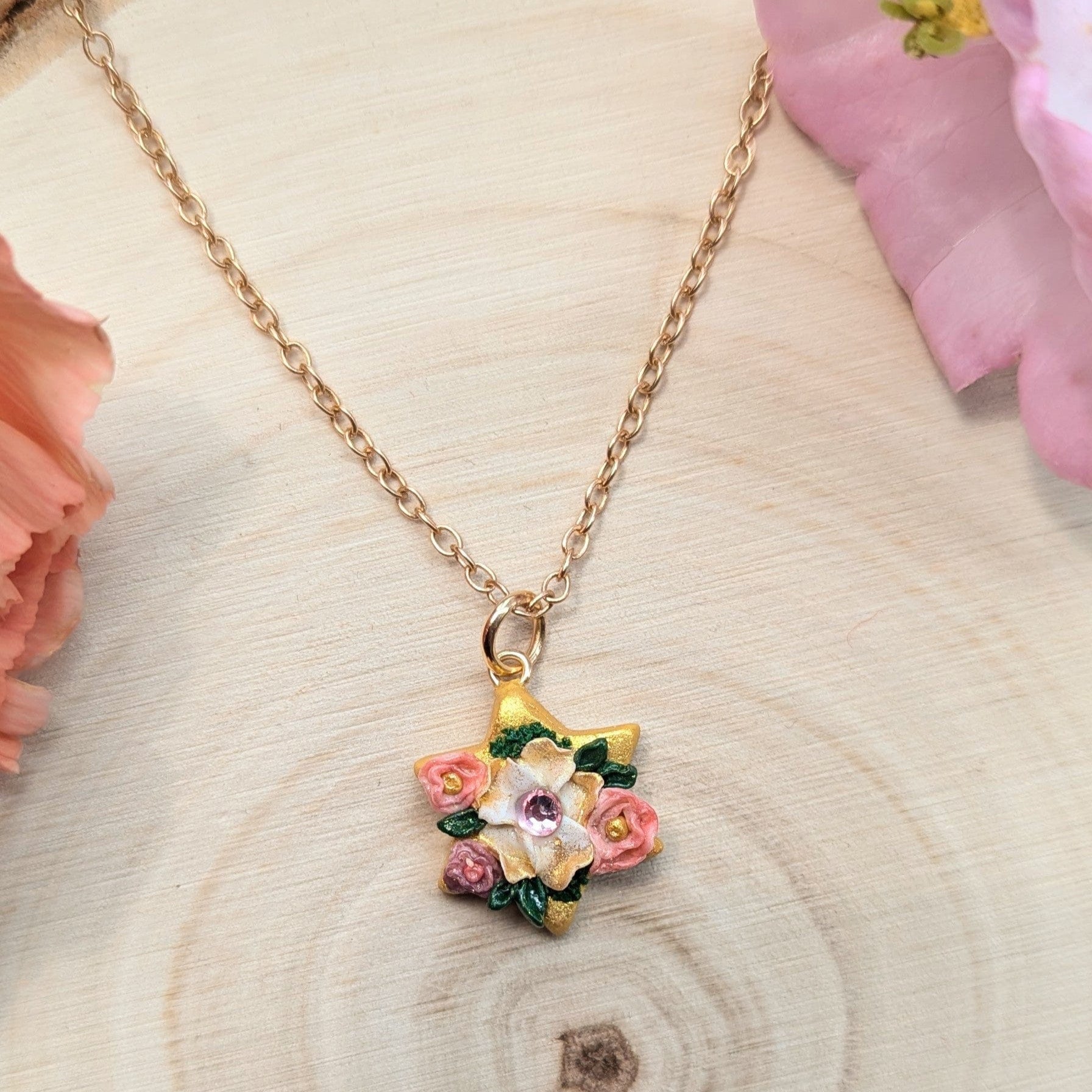 Nisan Floral Star of David Necklace、mySite、topwebapps