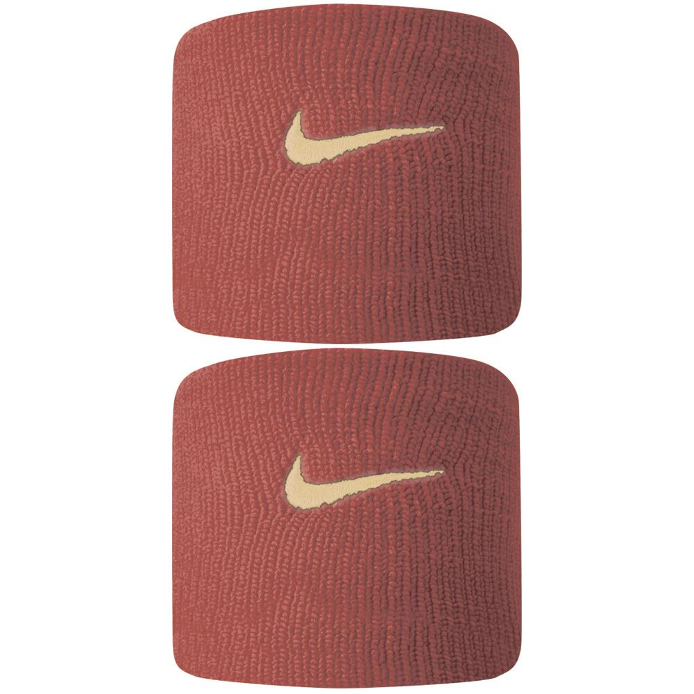 Nike Swoosh Premier DriFit Wristbands 2 Pack - Cedar/Ice Peach