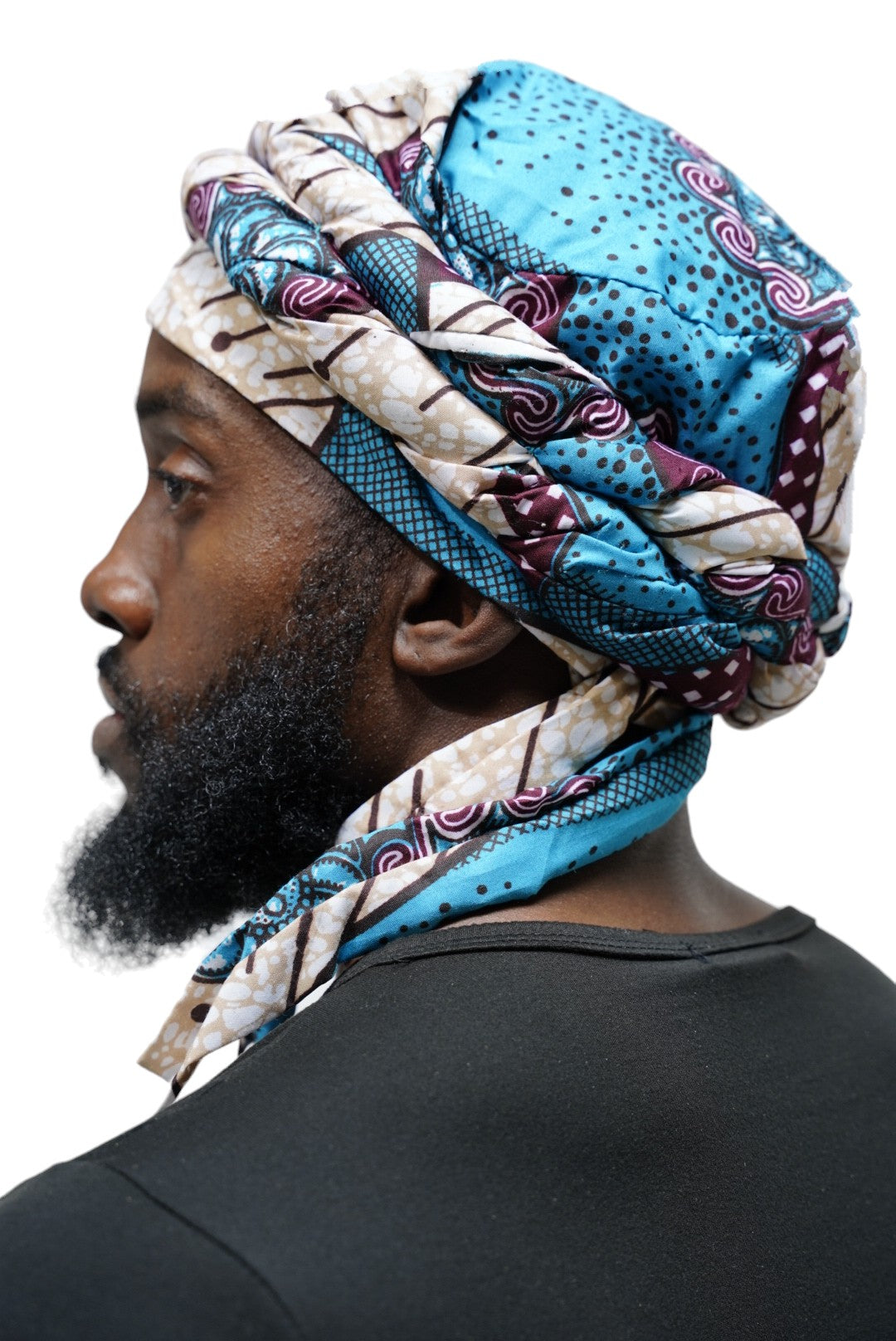 Dupsie's Agbaje African Print Pre-wrapped Turban DPH5004PT、mySite、solidvoid