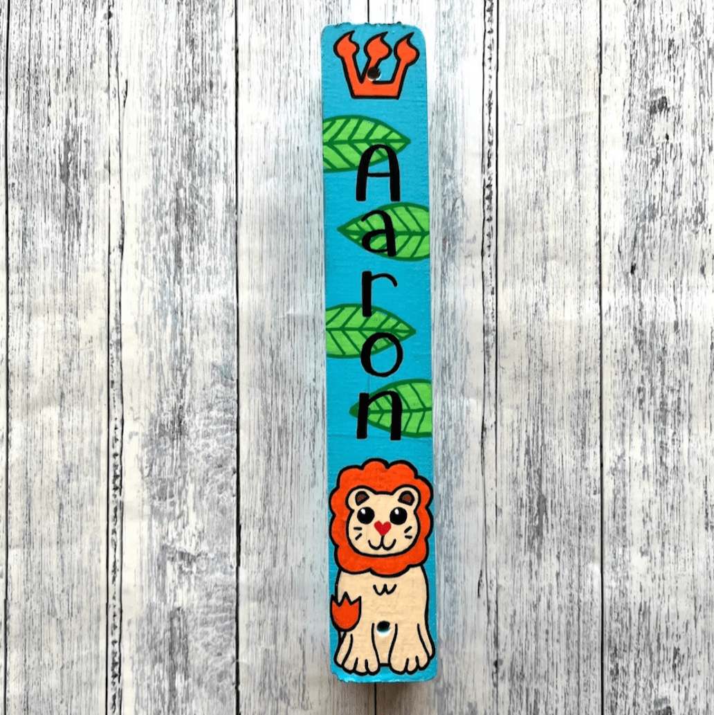 Personalized Lion Mezuzah - Sky Blue、mySite、topwebapps