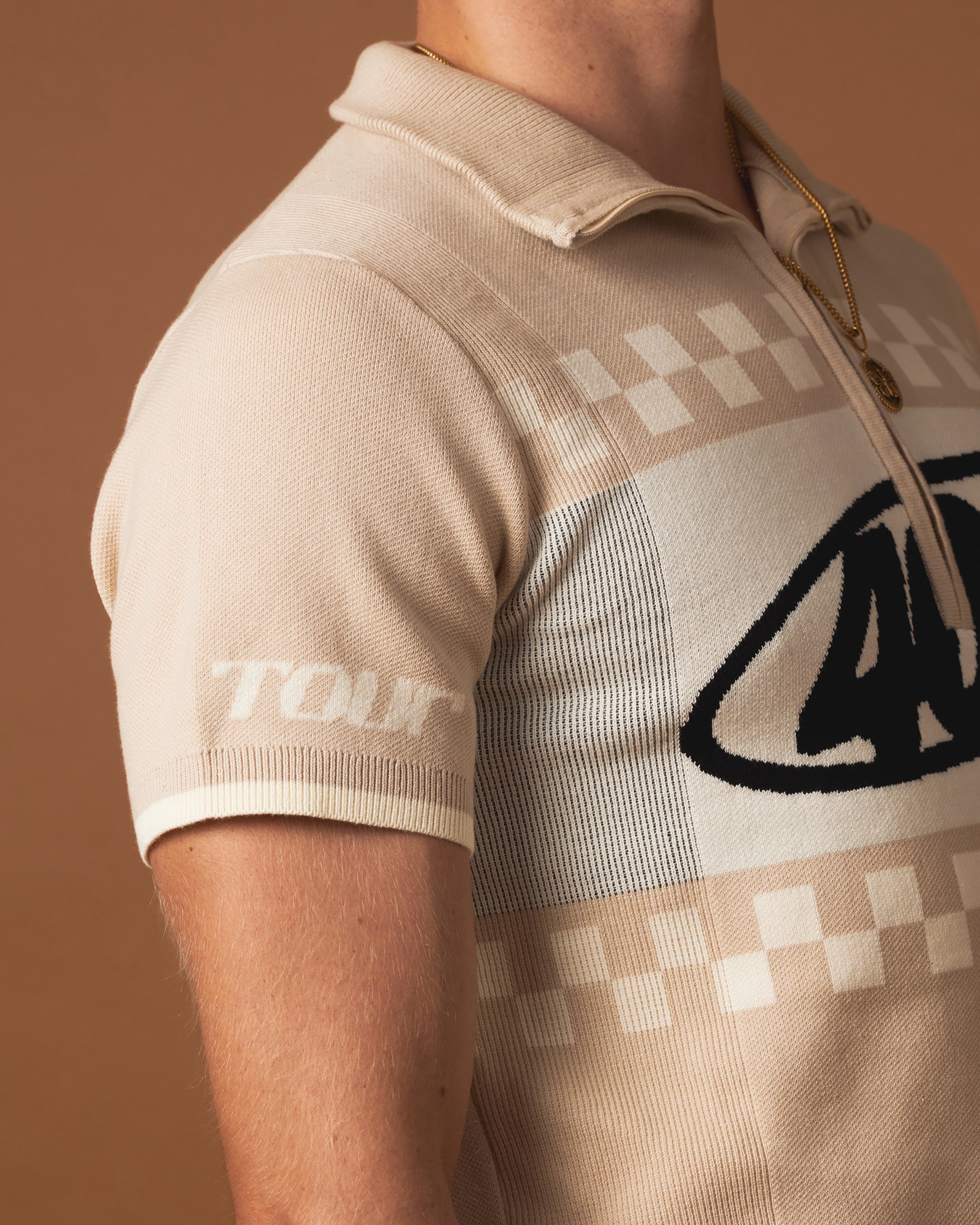 404 Knit Cycling Polo Shirt Tan、mySite、zt4zffjzw