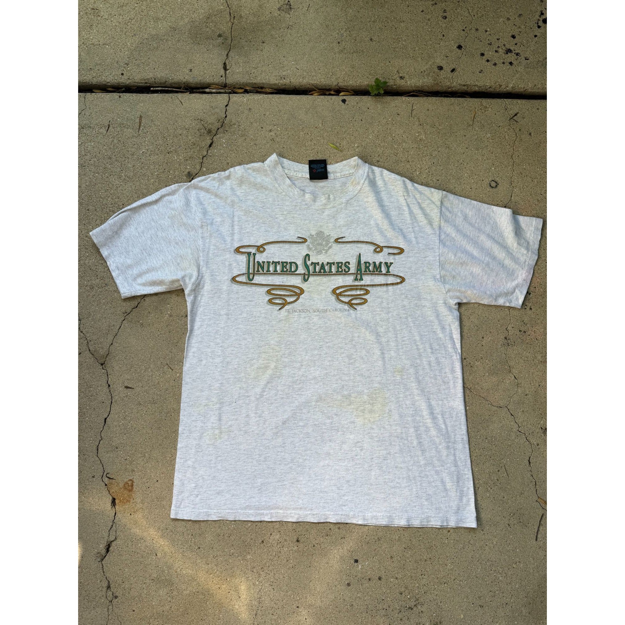 90's United States Army Ft. Jackson SC Single Stitch Tee T-Shirt Large、mySite、garagedoors4me