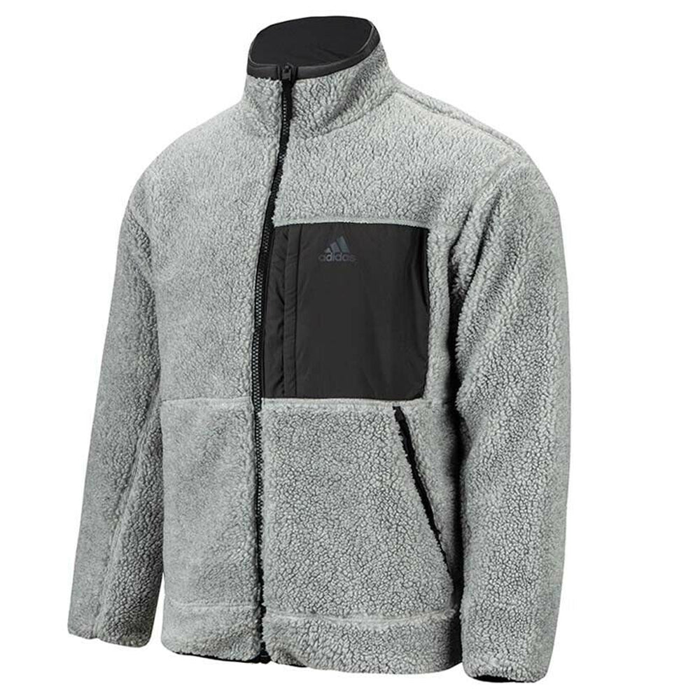 adidas Men's Reversible Padded Sherpa Jacket Grey、mySite、bottomscart