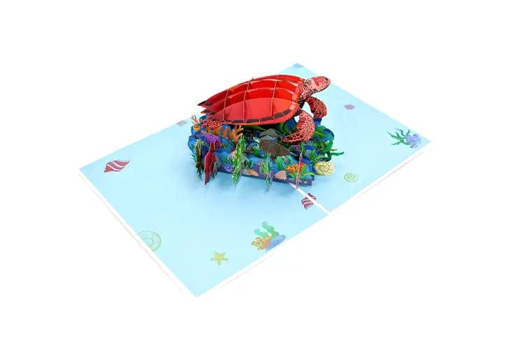 Sea Turtle Pop Up 3D Greeting Card、mySite、g9winljtr
