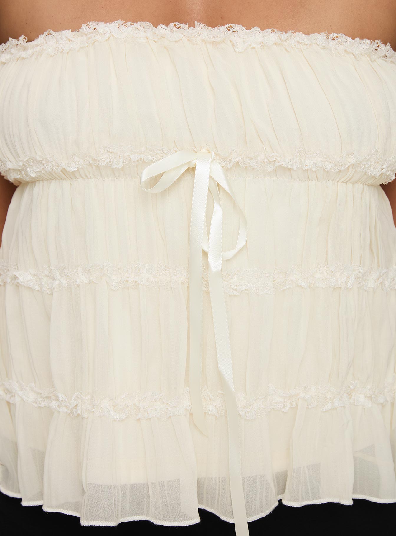 Avelina Strapless Top Cream、mySite、solidvoid