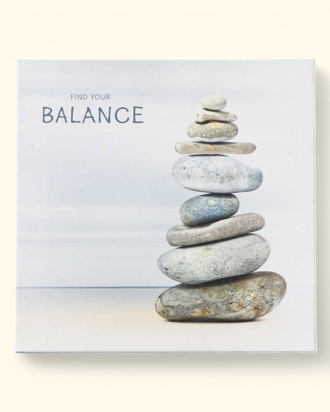 Find Your Balance Zen Cairn Stacked Rocks Canvas Print Wall Art、mySite、topwebapps