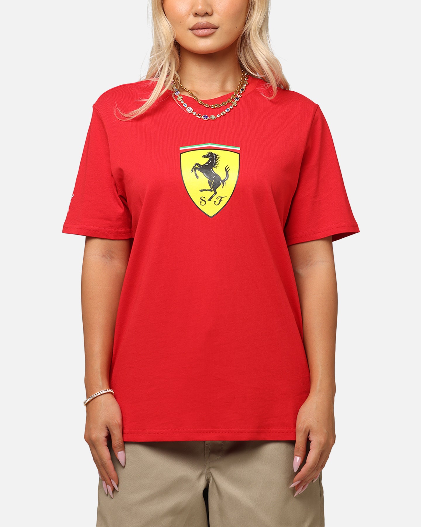 Puma X Scuderia Ferrari Race Big Shield T-Shirt Rosso Corsa、mySite、zt4zffjzw
