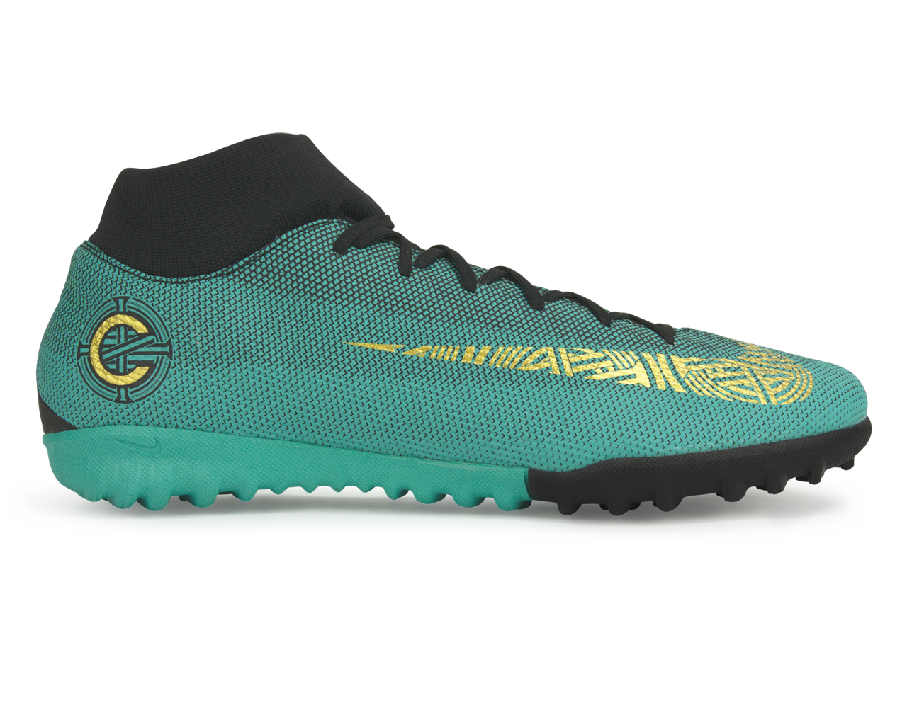 Nike Men's Mercurial Superfly 6 Academy CR7 Turf Soccer Shoes Clear Jade/Black/Hyper Turquoise、mySite、bottomscart