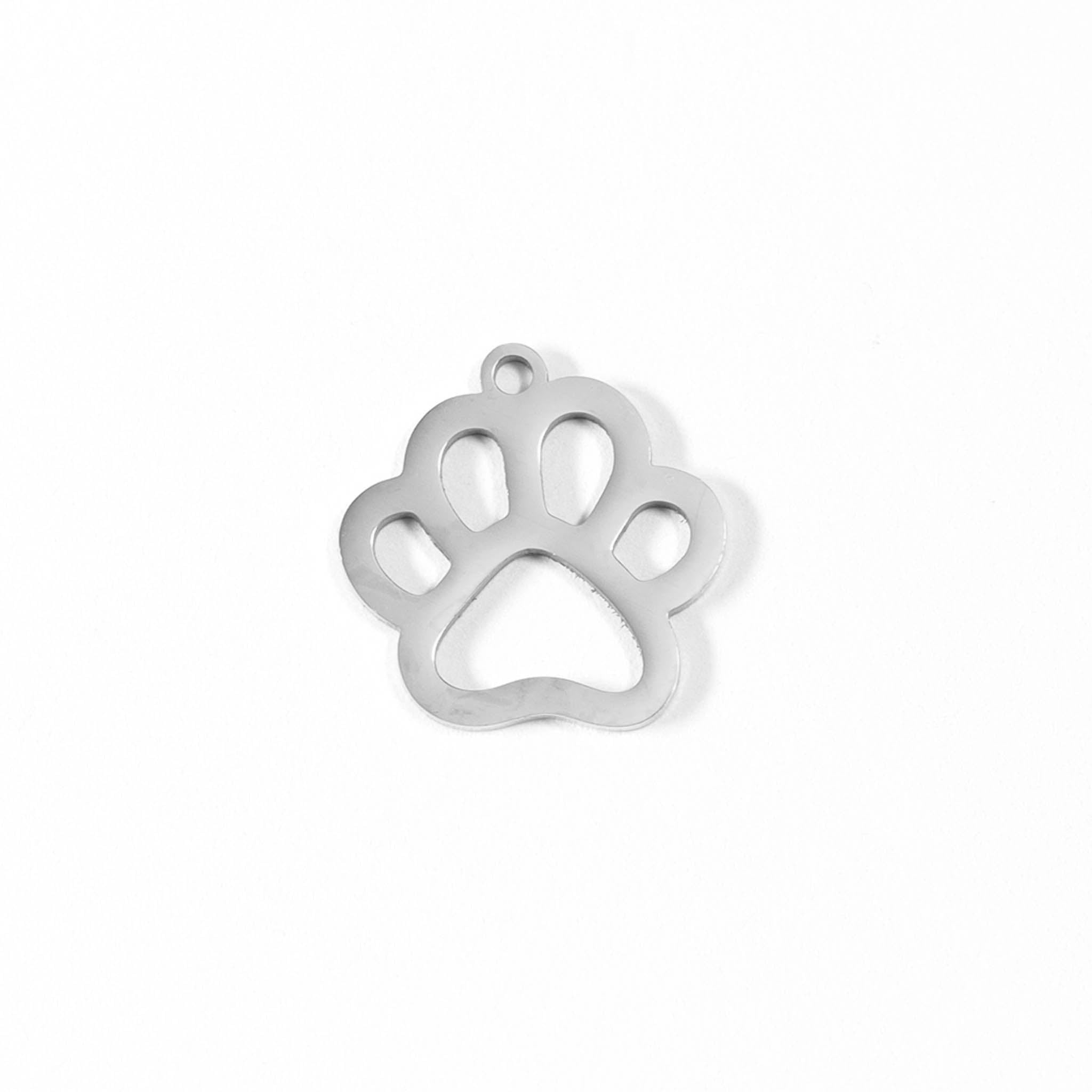 18K Gold PVD Stainless Steel Paw Print Charm / PDL0031、mySite、dreamappss