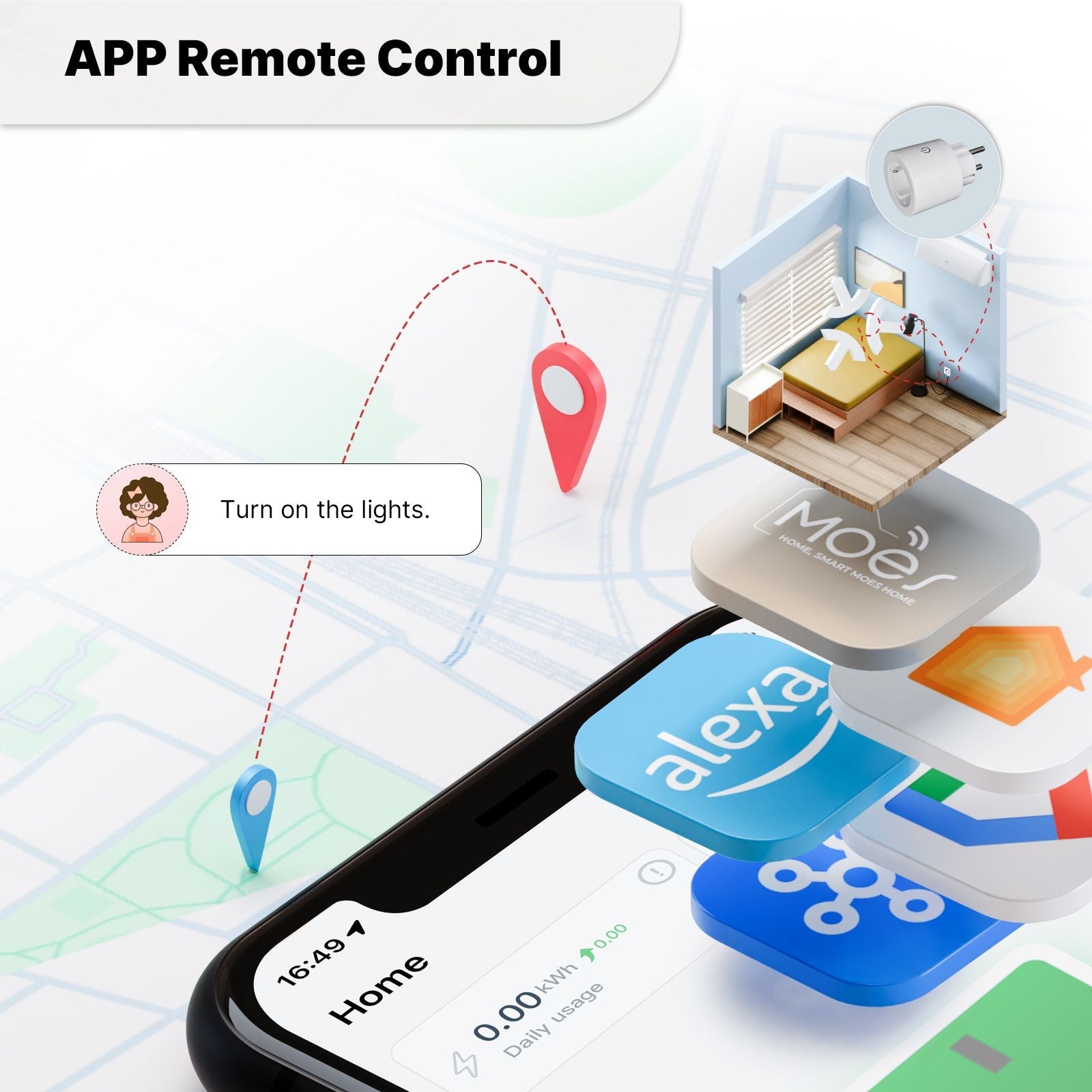 Smart Plug Matter WiFi Socket 16A Outlet Power Monitor EU Version、mySite、fannypackpong