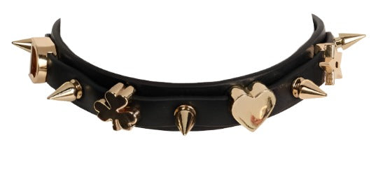 Neck Collar With Gold Spikes | Adjustable | Fetish | Bondage、mySite、bottomscart