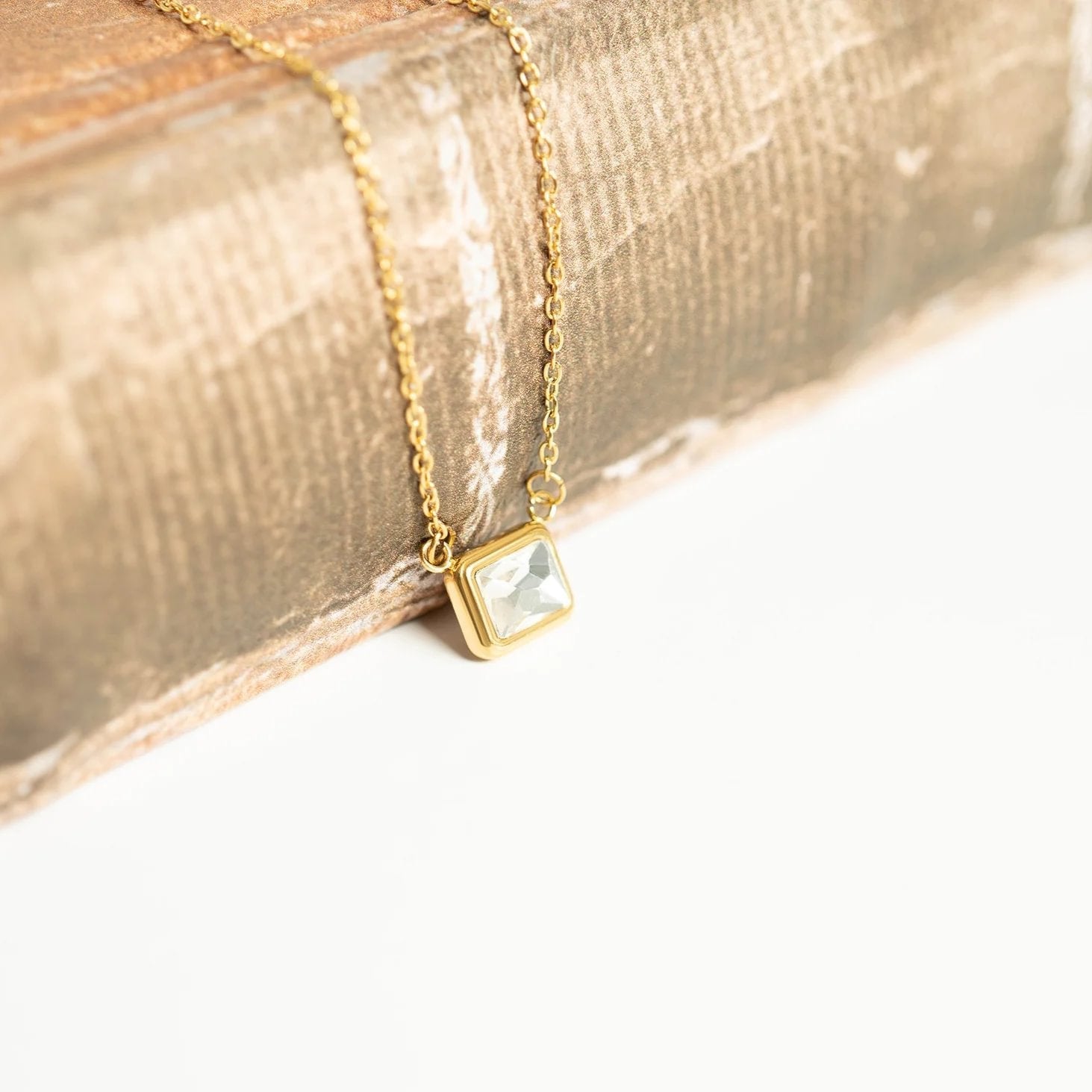 18K Gold PVD Emerald Birthstone Connector Charm 11mm / PDL0261、mySite、dreamappss