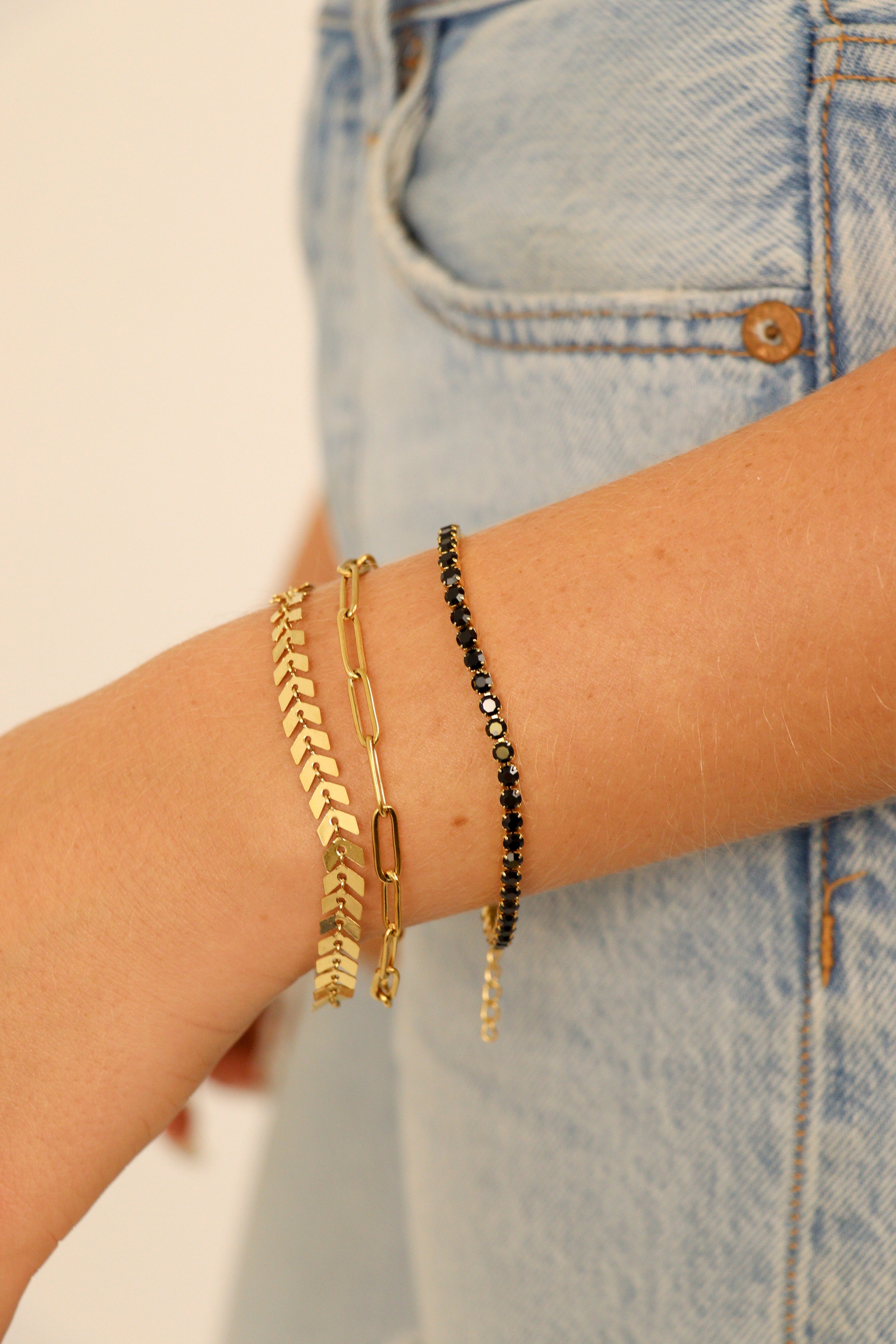 25 pc 18K Gold PVD Coated Stainless Steel Women's Layered Bracelet Set / BND0019、mySite、dreamappss