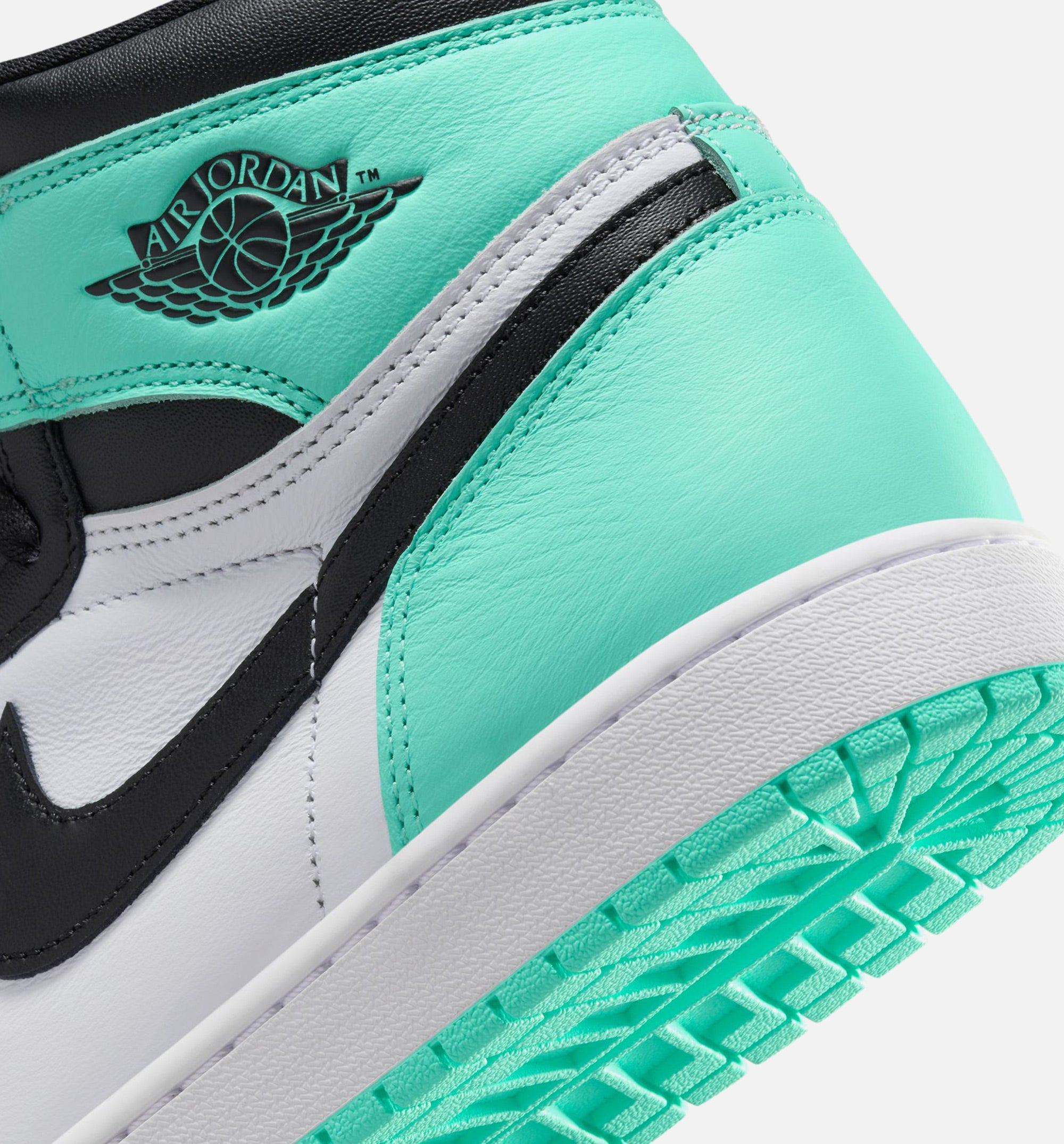 Air Jordan 1 Retro High OG Mens Lifestyle Shoe - White/Black/Green Glow、mySite、dreamappss