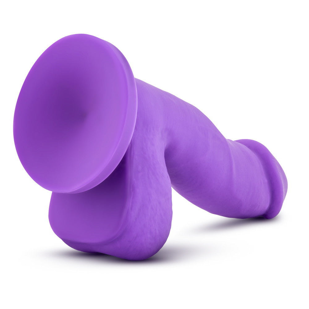 Ruse By Blush® | Juicy Realistic G-Spot Purple 7-Inch Long Dildo With Balls & Suction Cup Base、mySite、bottomscart