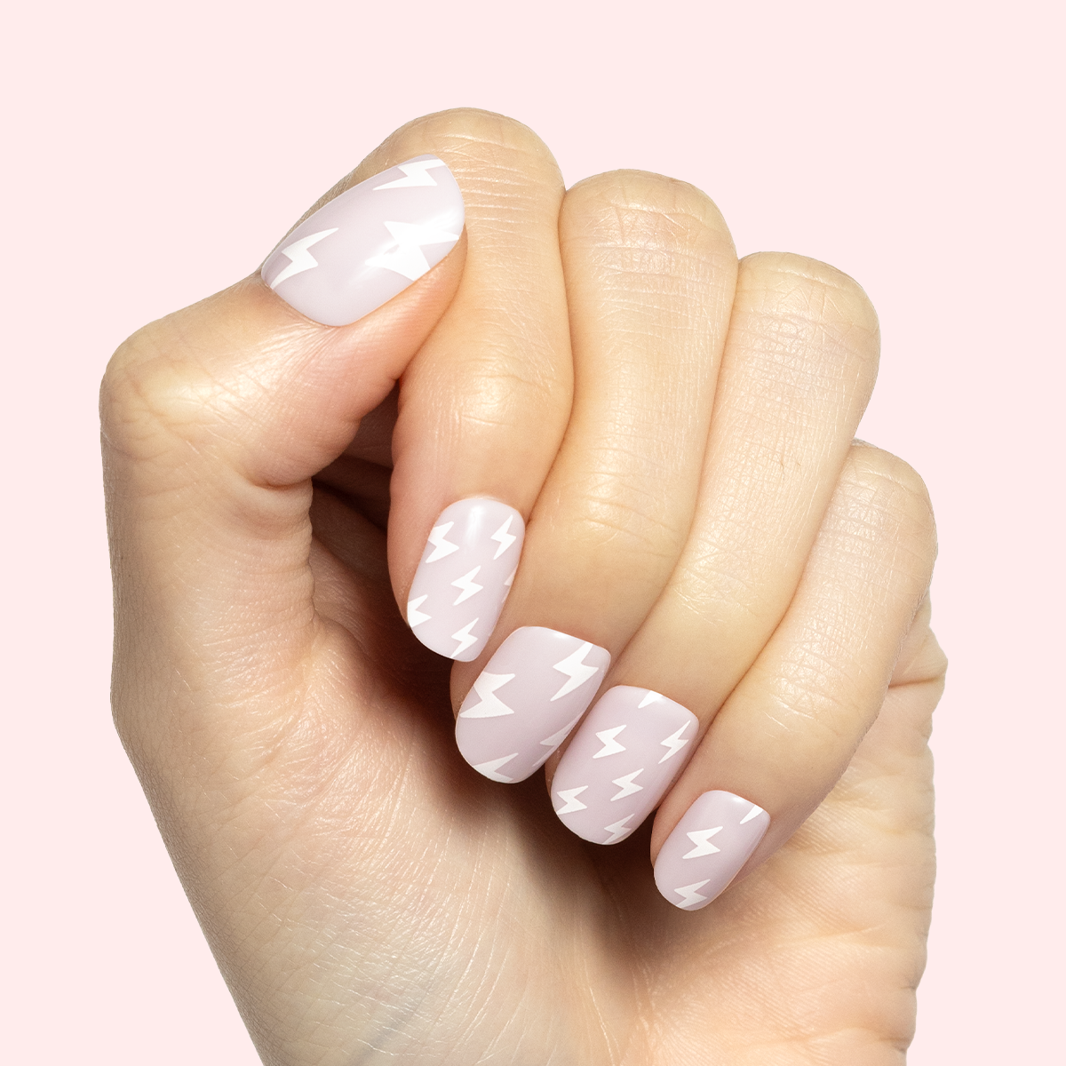 Lightning Strike | Extra Short | Squoval - Tab Press-On、mySite、solidvoid